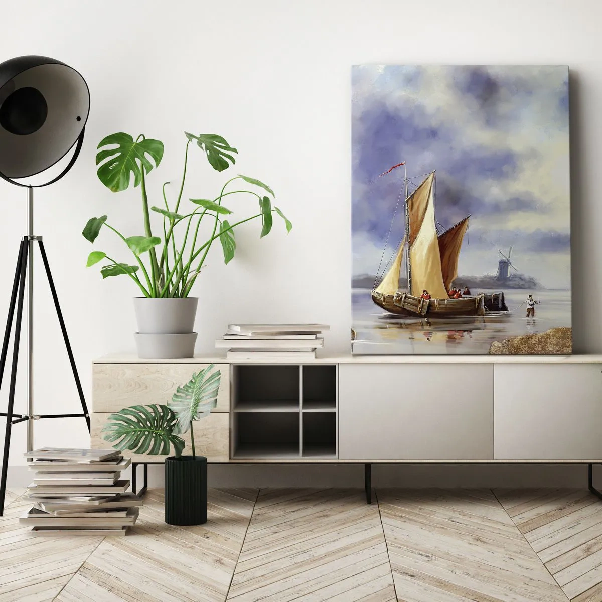 Quadro em tela - O regresso dos marinheiros - 45x80 cm
