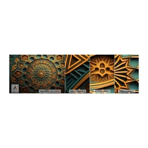 Amostra de papel de parede autocolante Deluxe Sticker - Em uma atmosfera árabe - Mosaico, árabe, Decorações - 100x30 cm