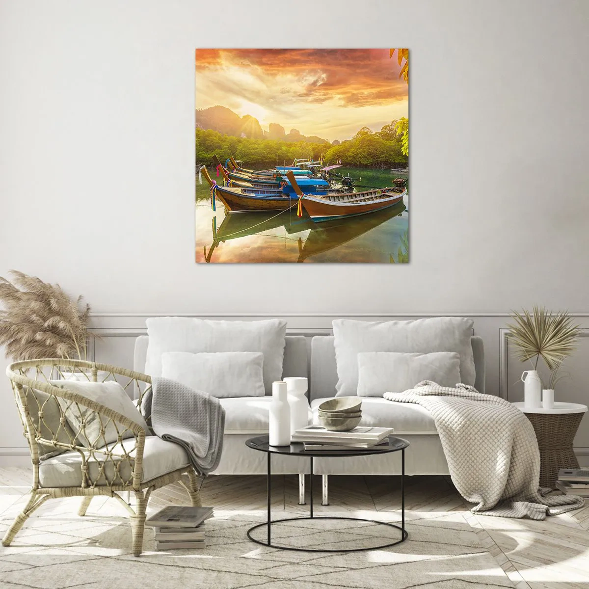 Quadro em vidro - Antes de um dia agitado - 30x30 cm