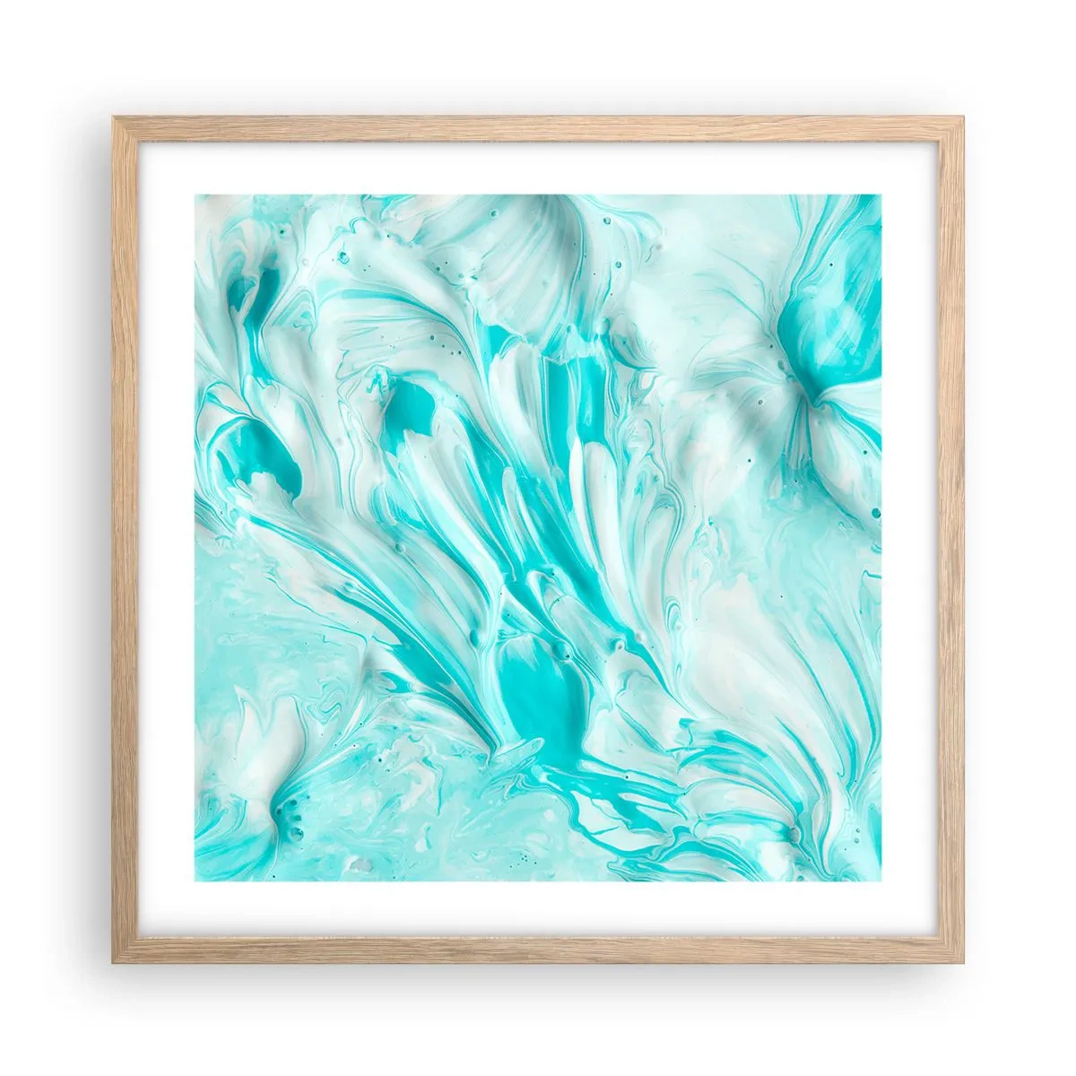 Pôster com moldura de carvalho claro - Juntos para sempre - 50x50 cm