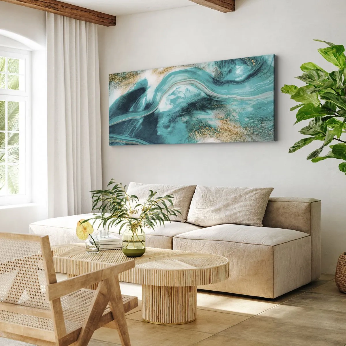Quadro em tela - Rio do Ouro - 100x40 cm