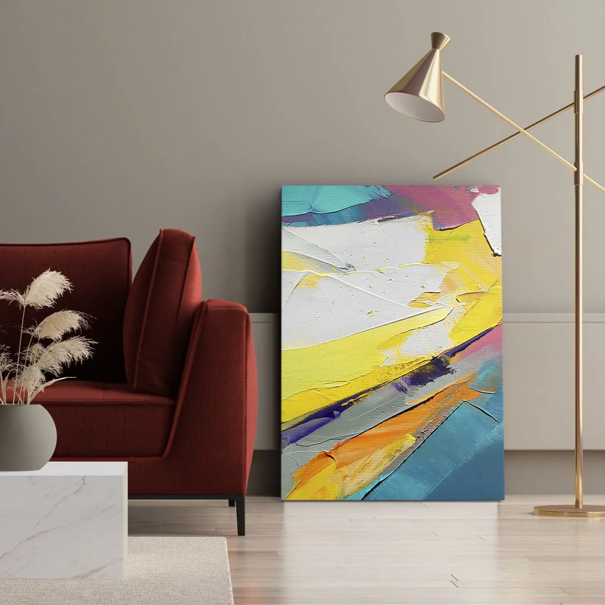 Quadro em tela - Anatomia da luz - 55x100 cm
