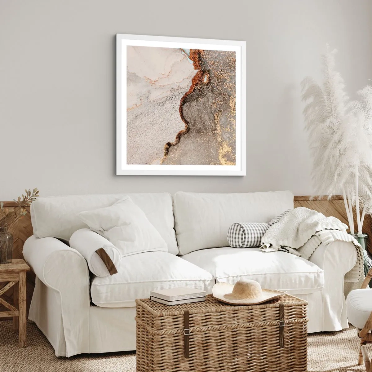 Pôster em moldura branca - No limite das cores - 50x50 cm