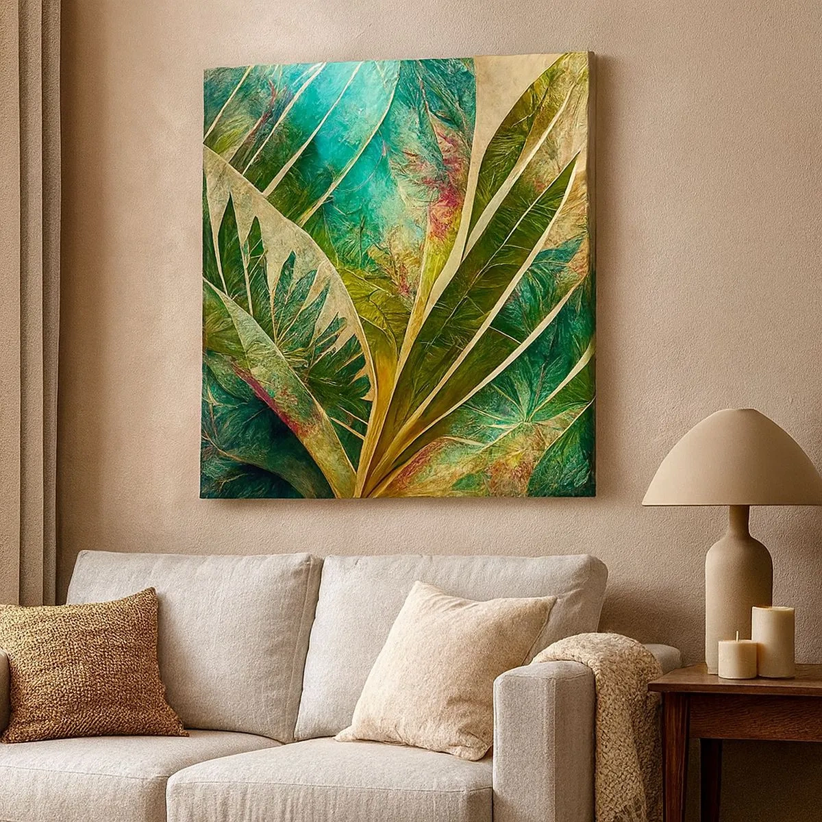 Quadro em tela - As cores dos trópicos - 30x30 cm