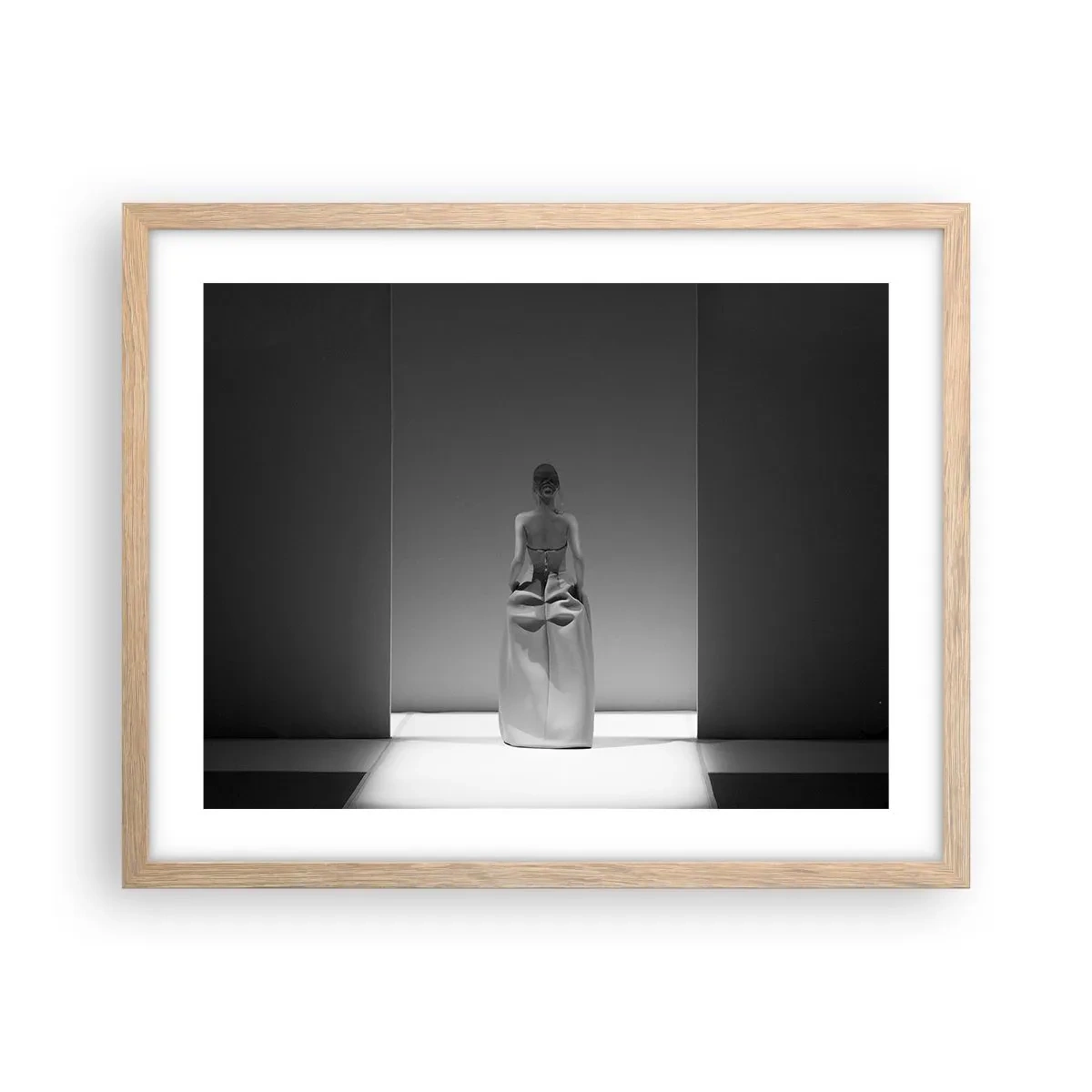 Pôster com moldura de carvalho claro - Simplicidade refinada - 50x40 cm
