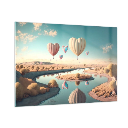 Quadro em vidro - O amor permite se reerguer - 100x70 cm