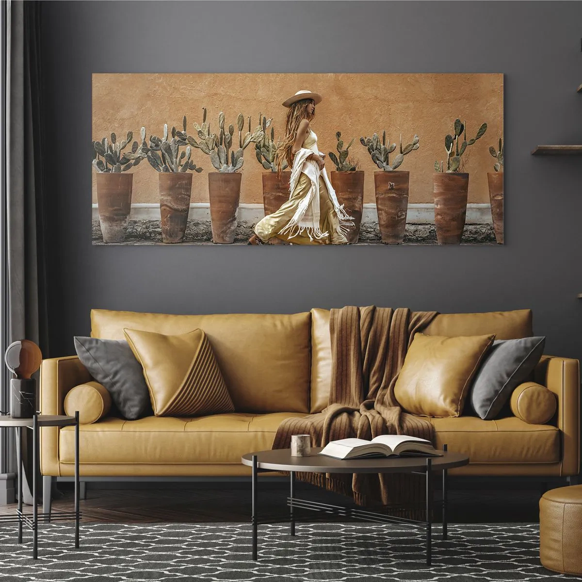 Quadro em vidro - Estilo hippie - 160x50 cm