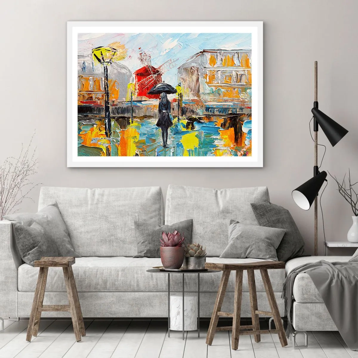 Pôster em moldura branca - Lendas parisienses - 40x30 cm