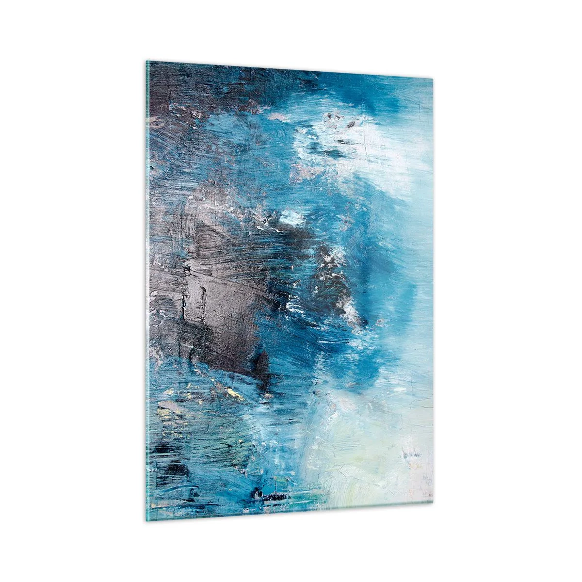 Quadro em vidro - Rapsódia em azul - 50x70 cm