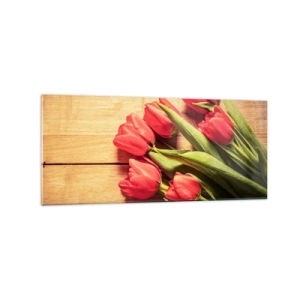 Quadro em vidro - Declaração de primavera - 120x50 cm