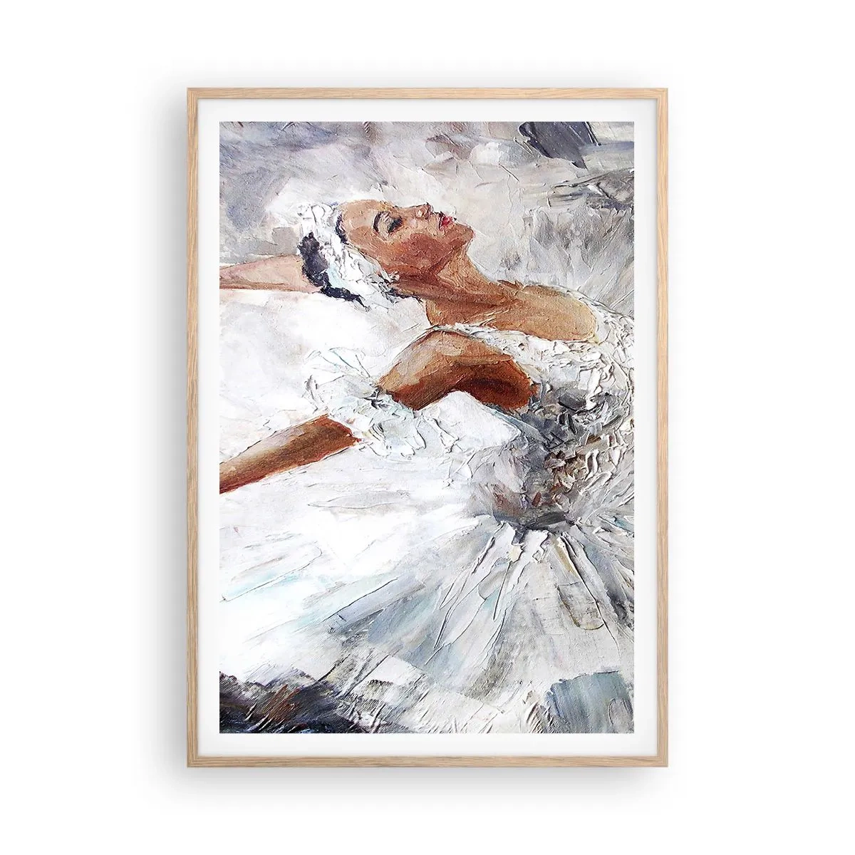 Pôster com moldura de carvalho claro - Delicado e leve como tule - 70x100 cm