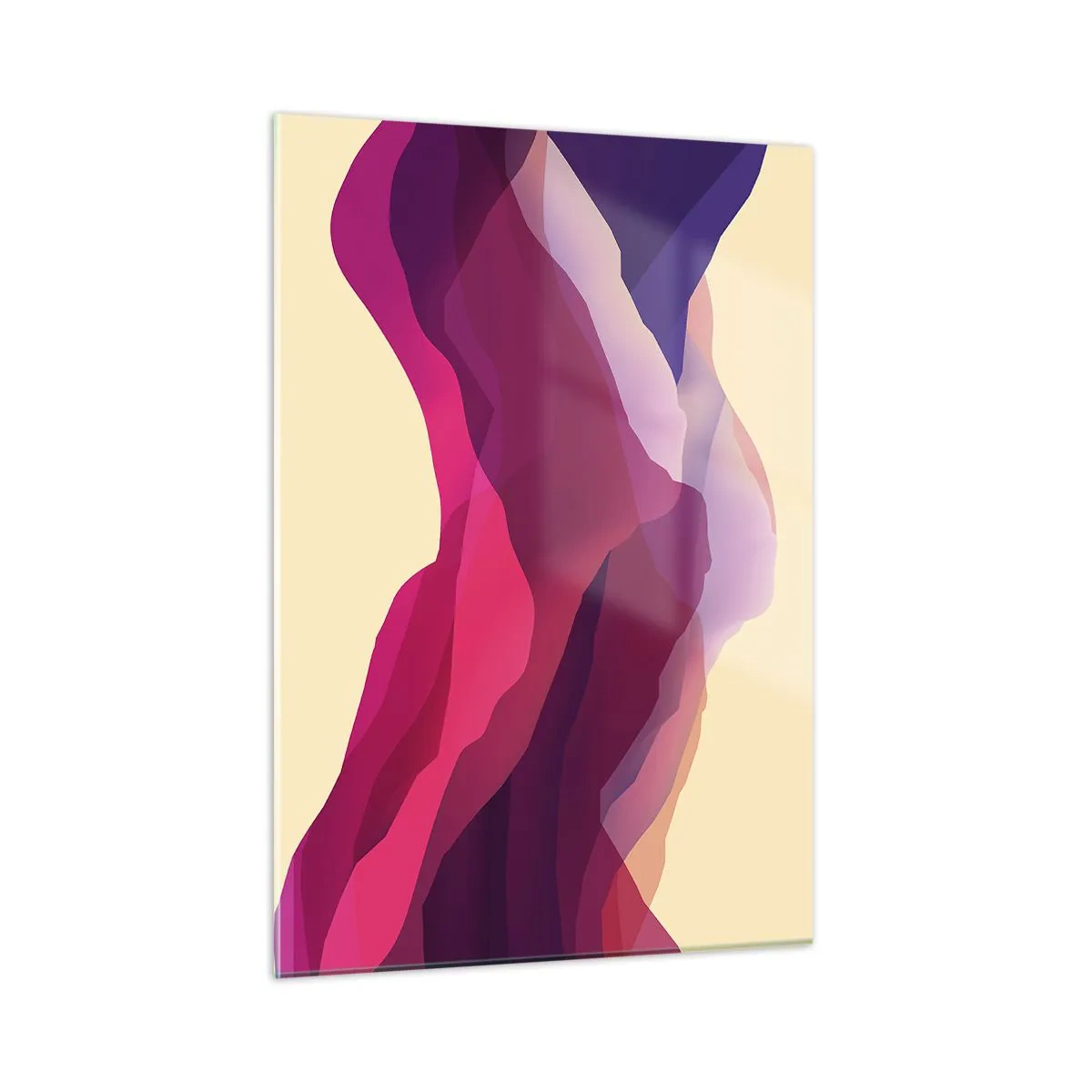 Quadro em vidro - Ondas de roxo - 50x70 cm
