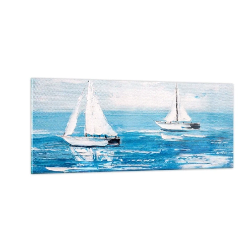 Quadro em vidro - Com um amigo ao meu lado - 100x40 cm