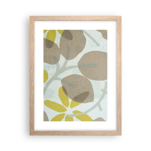 Pôster com moldura de carvalho claro - Composição a pleno sol - 30x40 cm