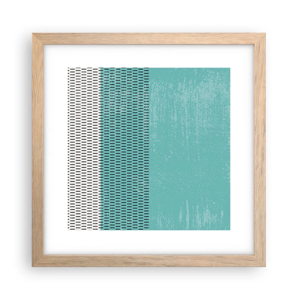 Pôster com moldura de carvalho claro - Composição equilibrada - 30x30 cm