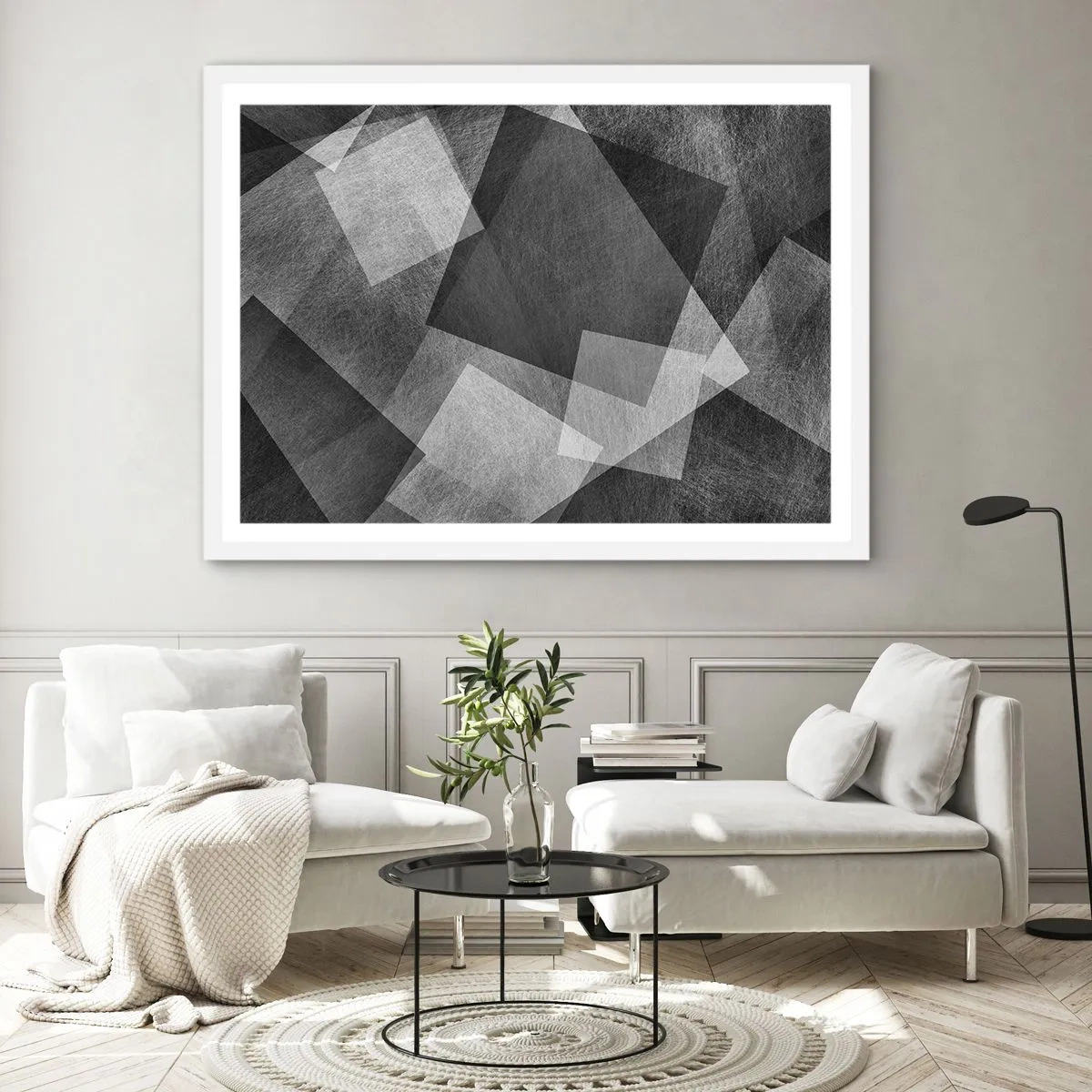 Pôster em moldura branca - Um eterno símbolo da durabilidade e da ordem - 91x61 cm