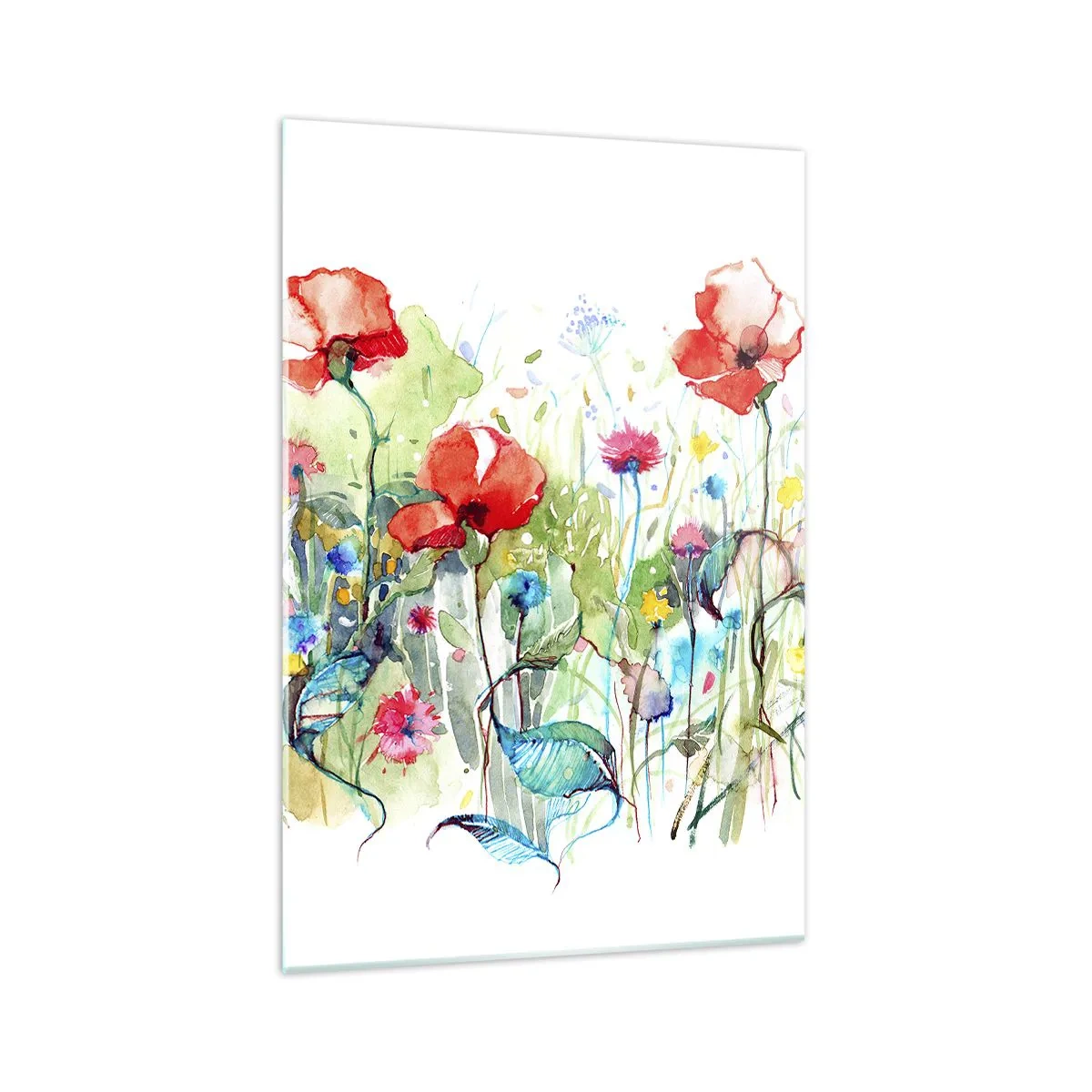 Quadro em vidro - Prado florido de maio - 70x100 cm