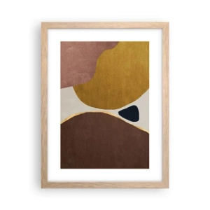 Pôster com moldura de carvalho claro - Abstração – um lugar no espaço - 30x40 cm