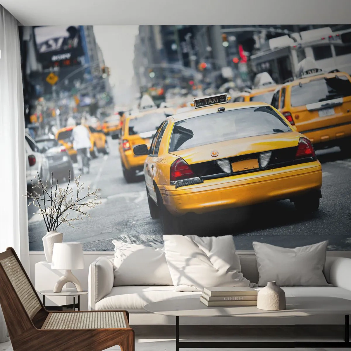 Papel de Parede Standard Eco - Apenas nesta cidade - Cidade, Nova Iorque, Táxi - 450x315 cm