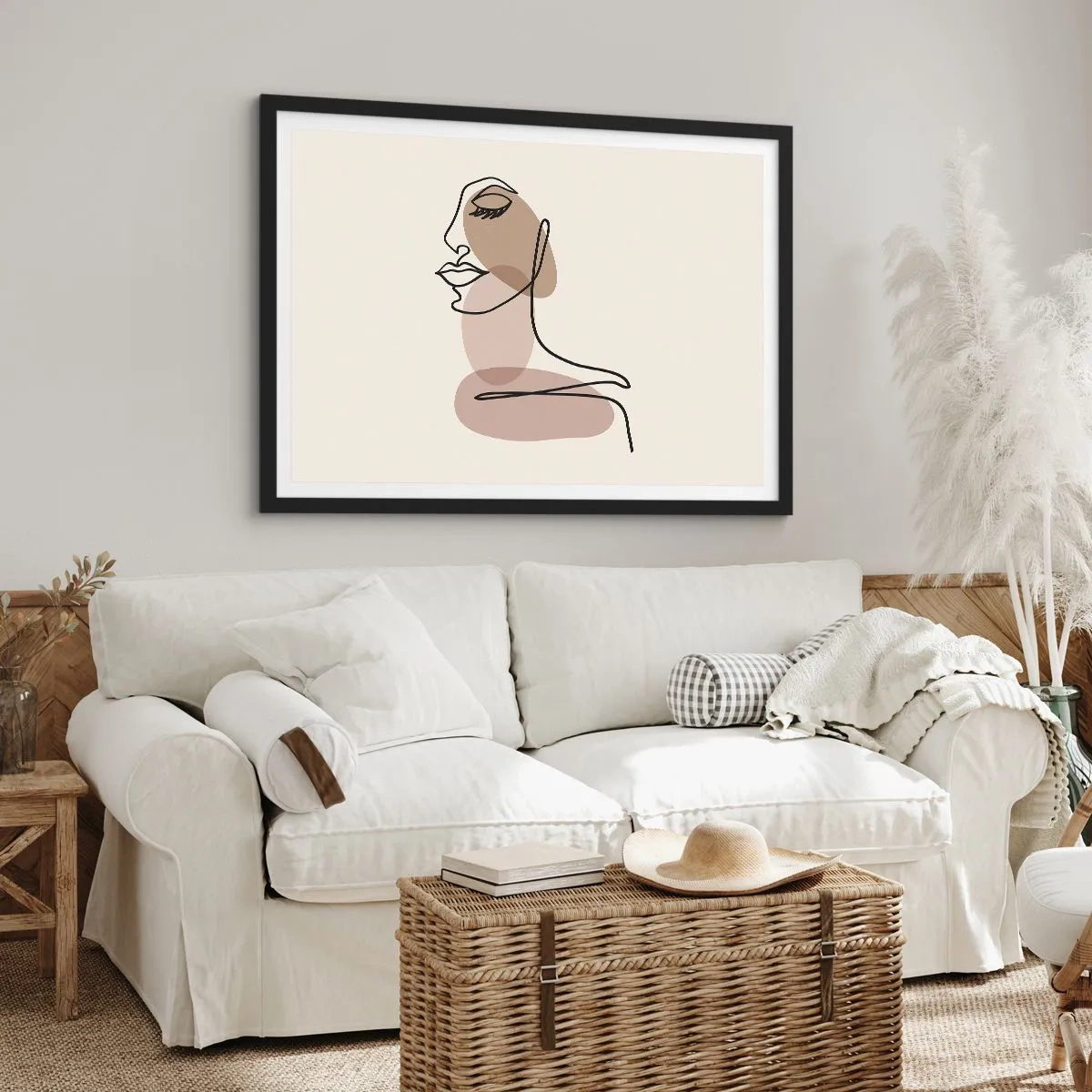 Pôster com moldura preta - Uma certa linha de beleza - 100x70 cm
