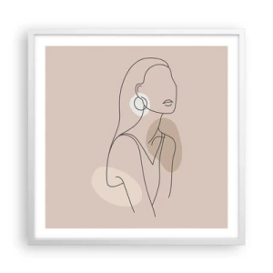 Pôster em moldura branca - Um ícone da feminilidade - 60x60 cm