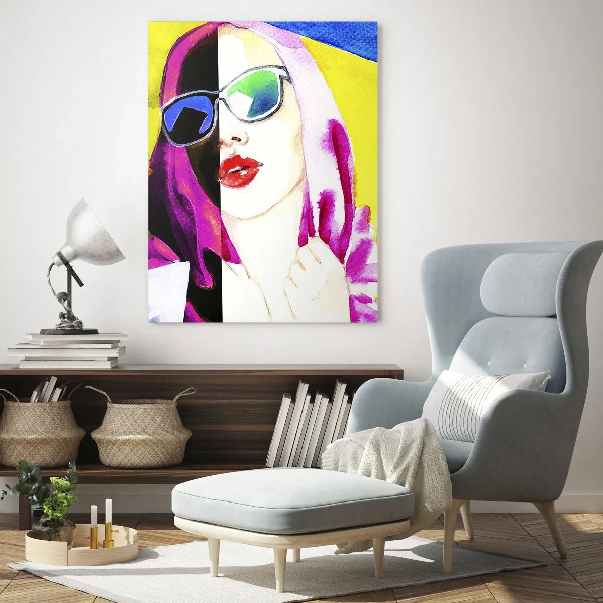 Quadro em vidro - Eu não sou branca e não sou preta - 80x120 cm