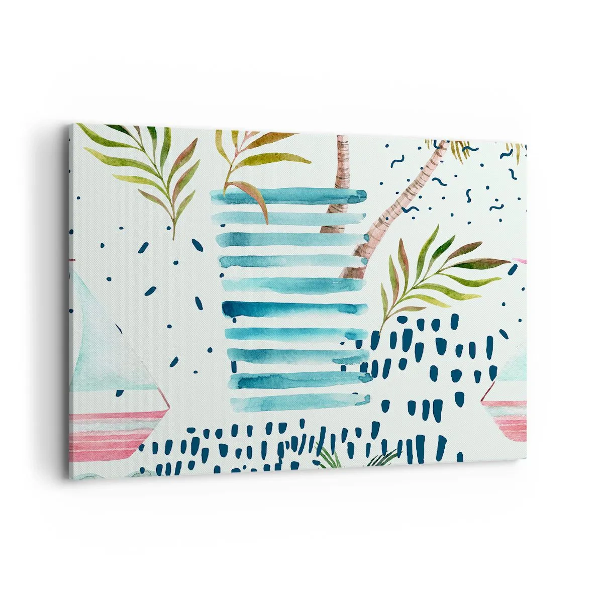 Quadro em tela - Férias sob as palmeiras - 100x70 cm