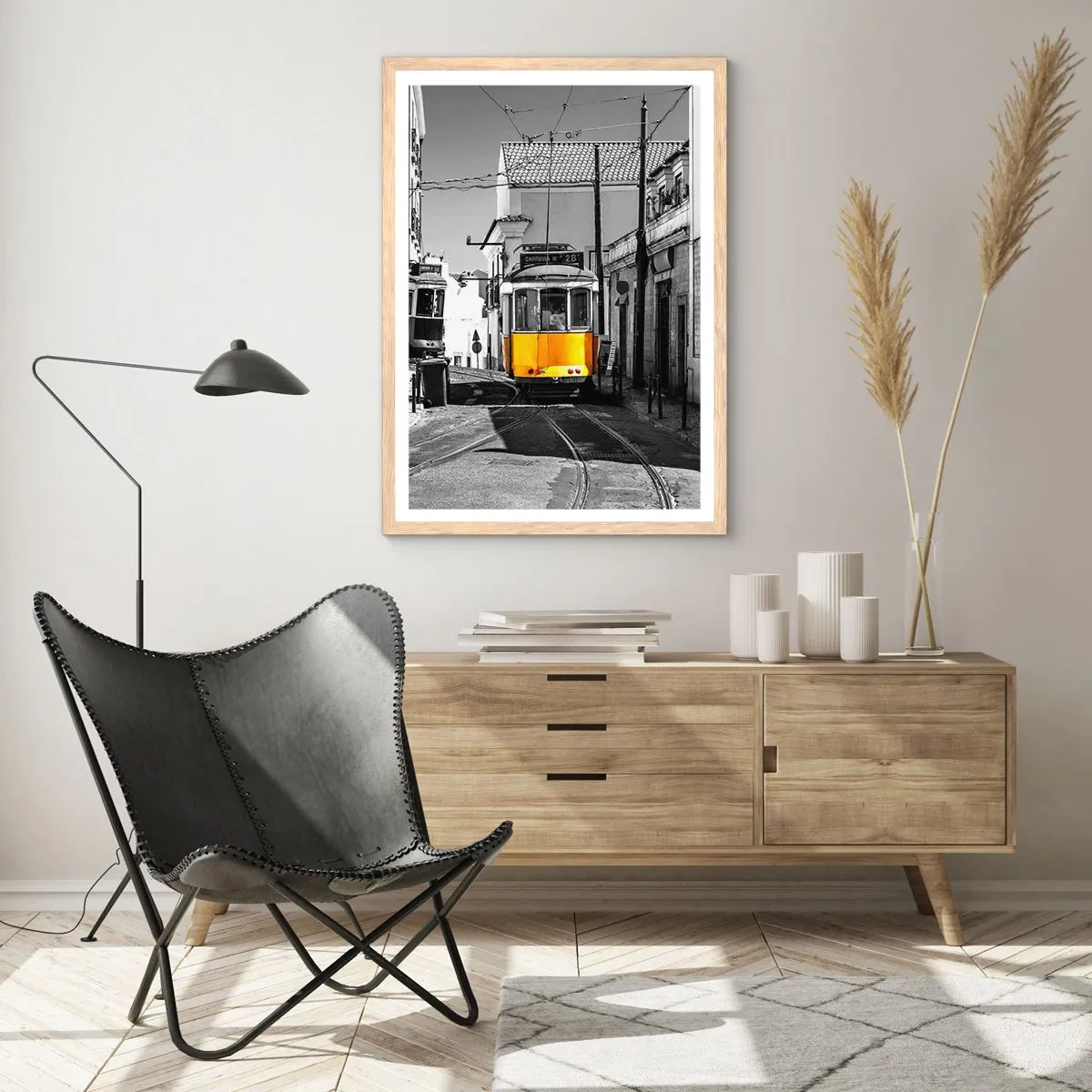 Pôster com moldura de carvalho claro - O Espírito de Lisboa - 40x50 cm