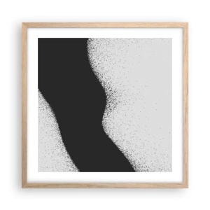 Pôster com moldura de carvalho claro - Equilíbrio suave - 50x50 cm