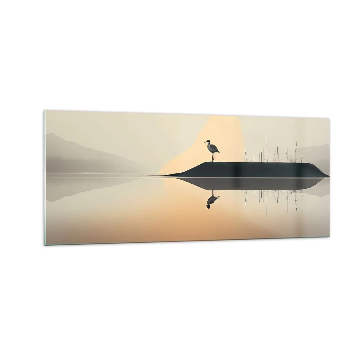 Quadro em vidro - Senhor no lago - 100x40 cm