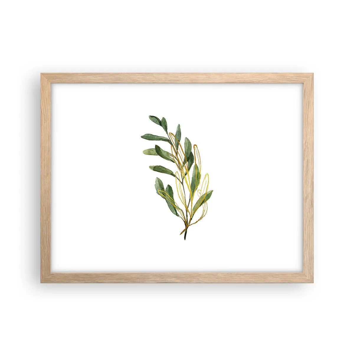 Pôster com moldura de carvalho claro - Tudo que é bom - 40x30 cm