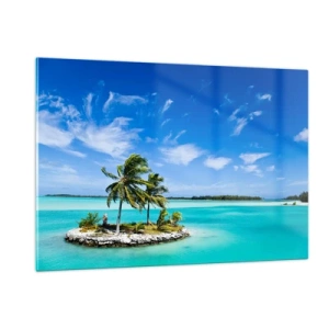 Quadro em vidro - Paraíso na terra - 120x80 cm
