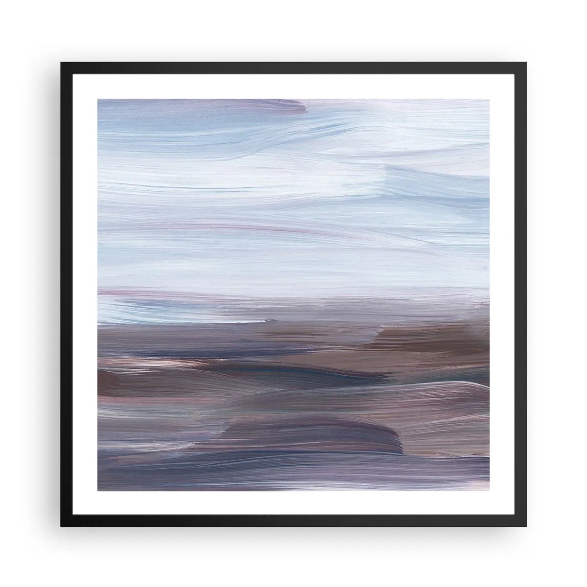 Pôster com moldura preta - Elementos: água - 60x60 cm