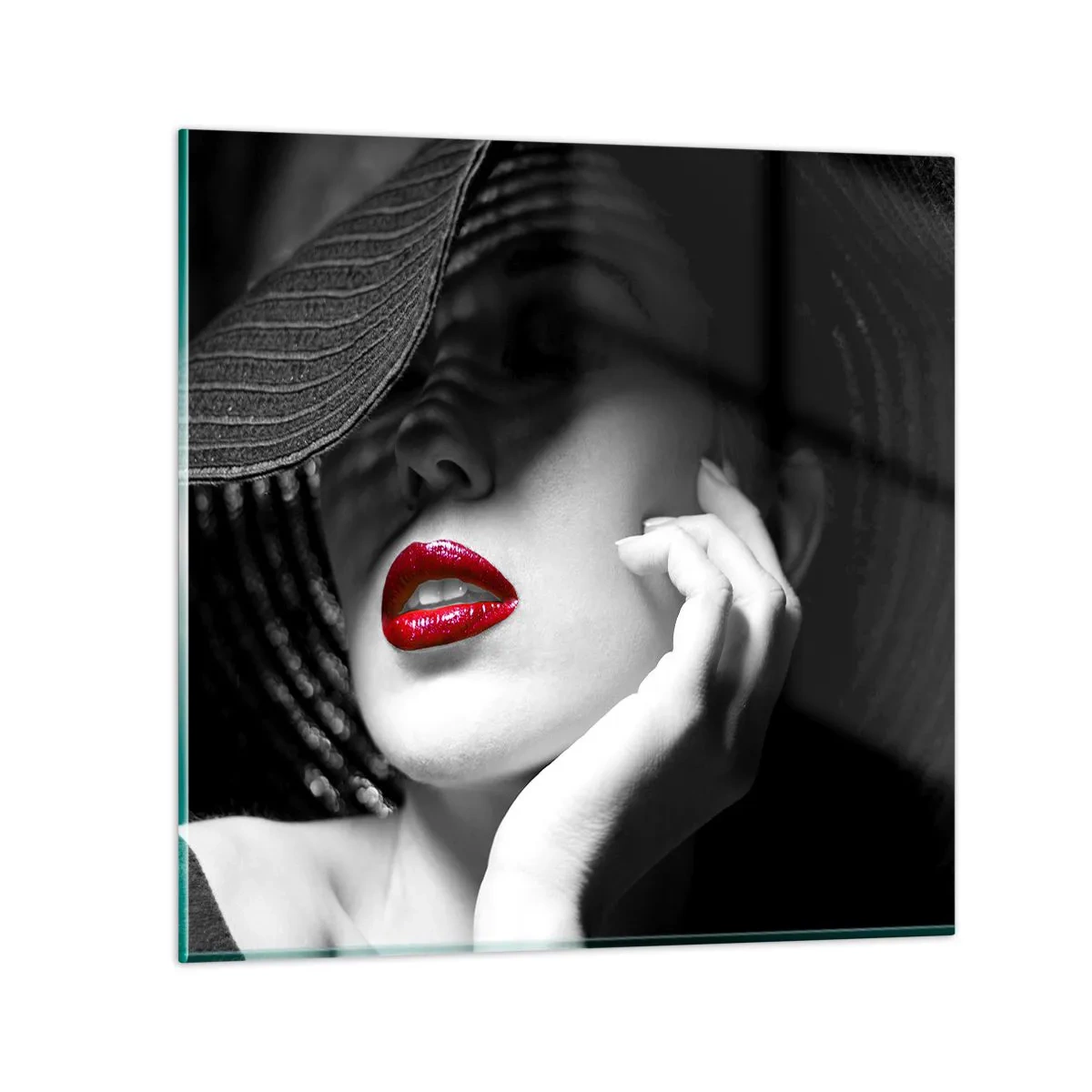 Quadro em vidro - Um estudo em vermelho - 60x60 cm