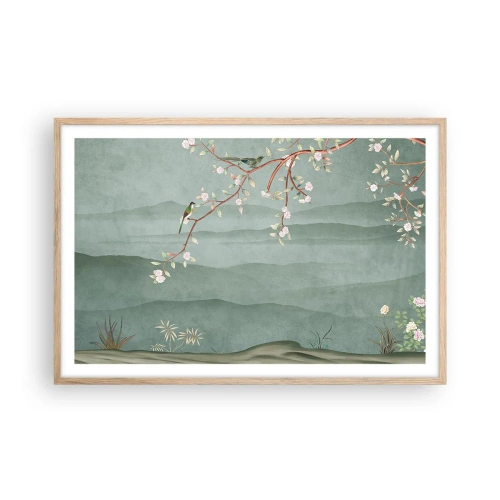 Pôster com moldura de carvalho claro - Primavera, oh, és tu - 91x61 cm