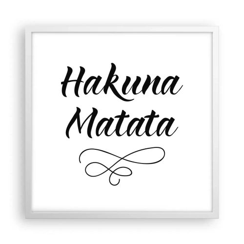 Pôster em moldura branca - O melhor conselho - 50x50 cm