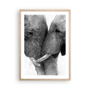 Pôster com moldura de carvalho claro - Confissão sincera - 50x70 cm