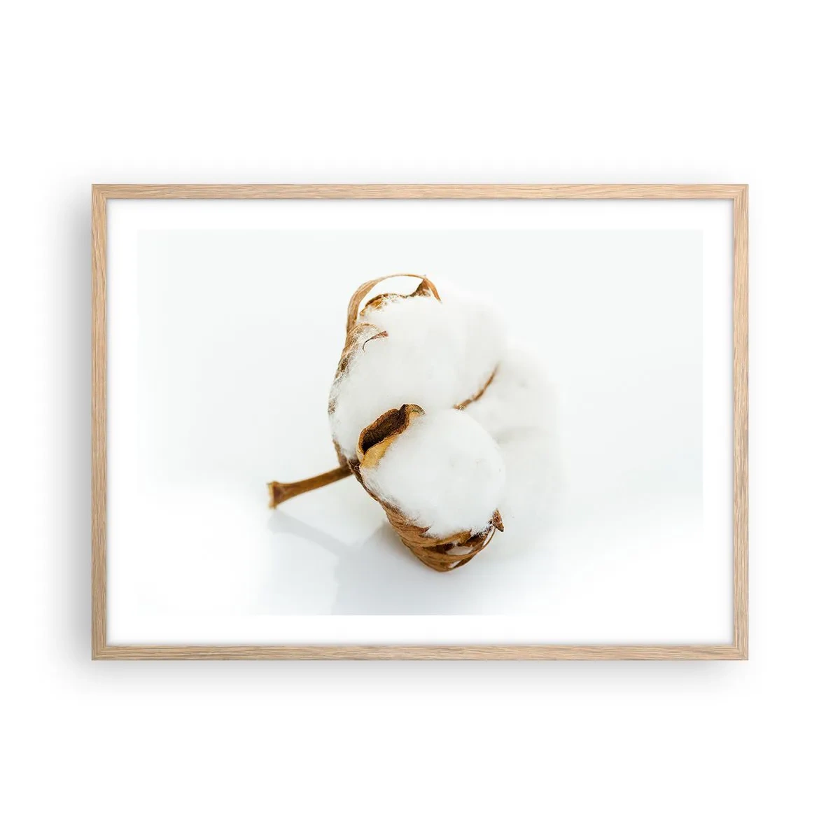 Pôster com moldura de carvalho claro - Suave por natureza - 70x50 cm