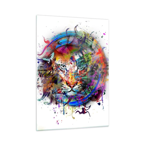 Quadro em vidro - À espreita atrás do véu arco-íris - 50x70 cm