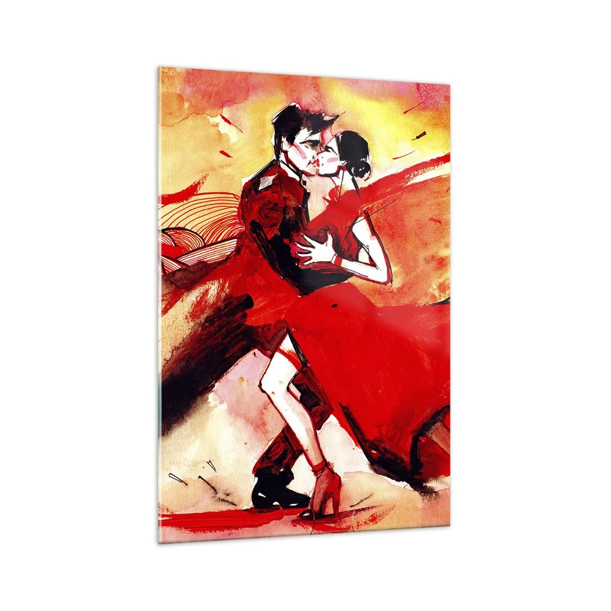 Quadro em vidro - O ritmo roxo da paixão - 70x100 cm