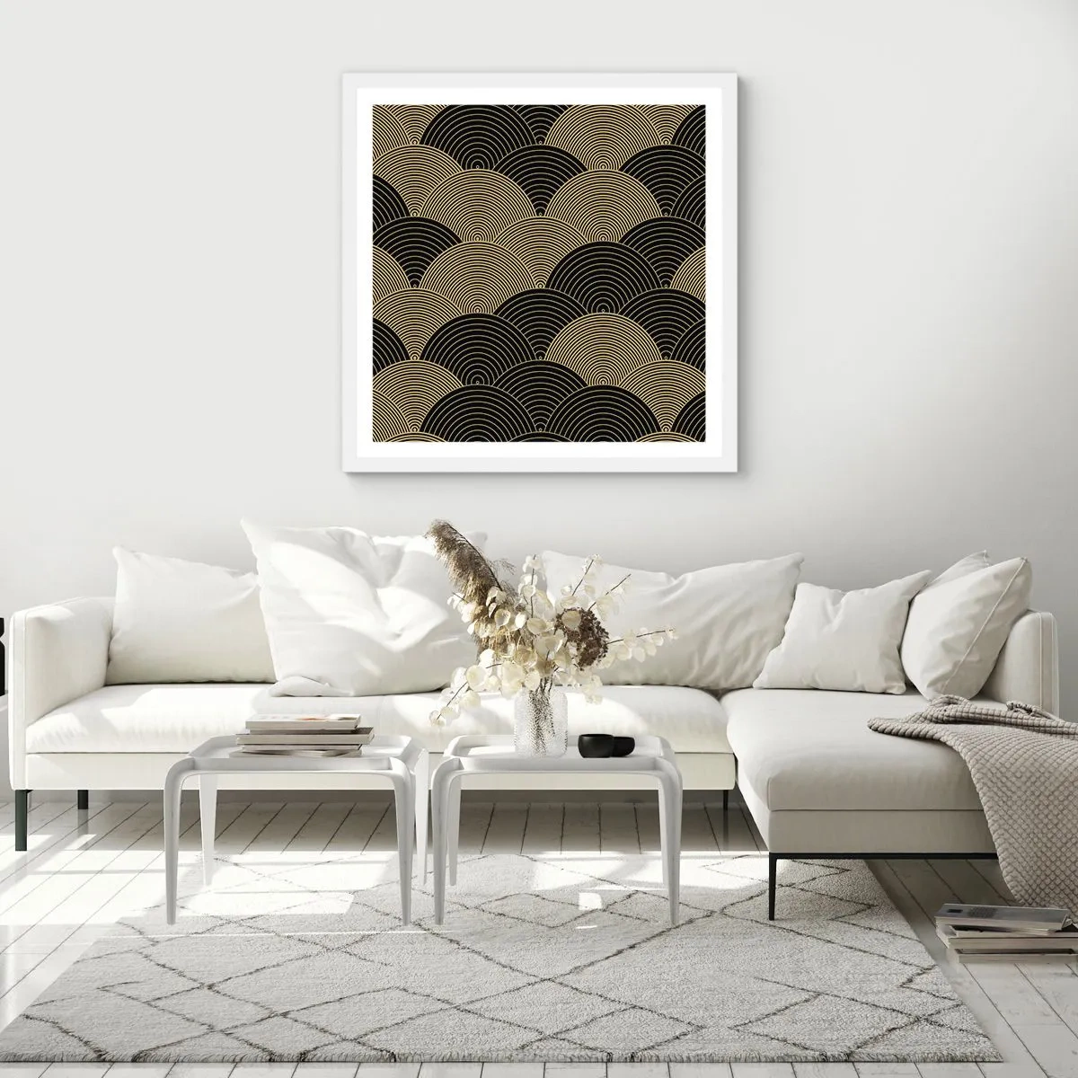 Pôster em moldura branca - Unidade na multiplicidade - 30x30 cm