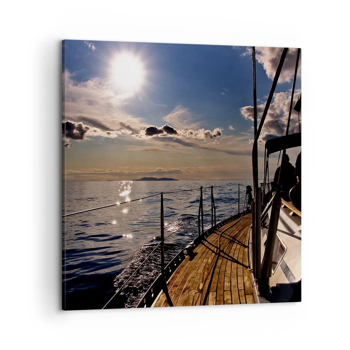 Quadro em tela - Sob velas em direção ao sol - 50x50 cm