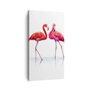 Quadro em tela - Rosa randez-vous - 45x80 cm