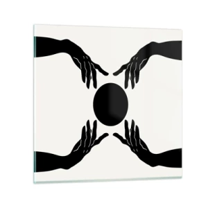 Quadro em vidro - Sinal secreto - 30x30 cm