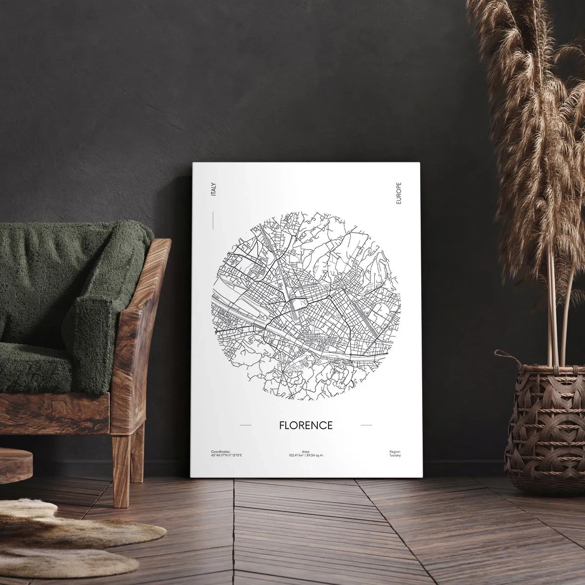Quadro em tela - A anatomia de Florença - 50x70 cm