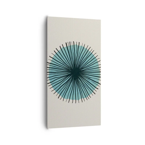Quadro em tela - Radiante sobre o azul - 65x120 cm