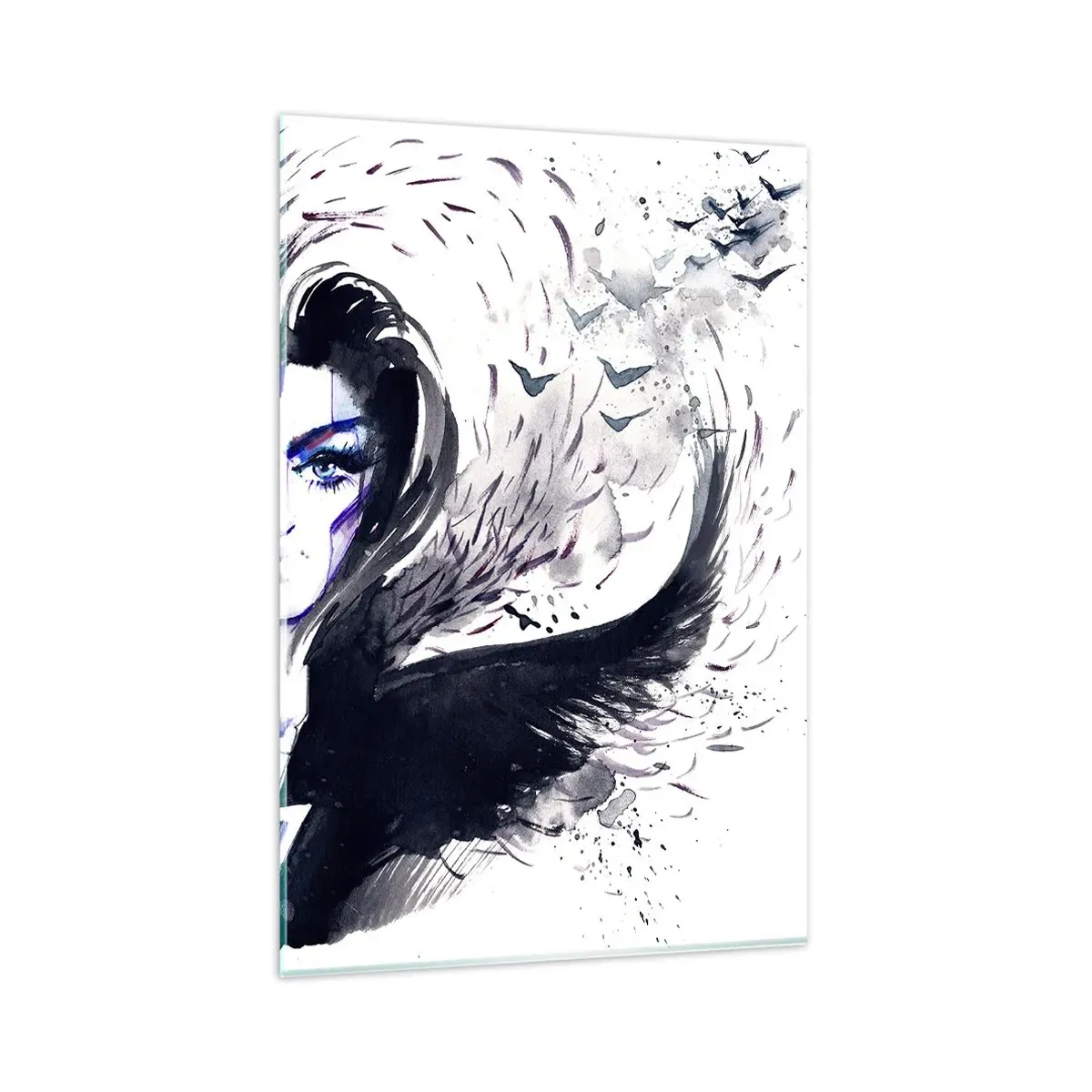 Quadro em vidro - Demoníaca e linda - 80x120 cm