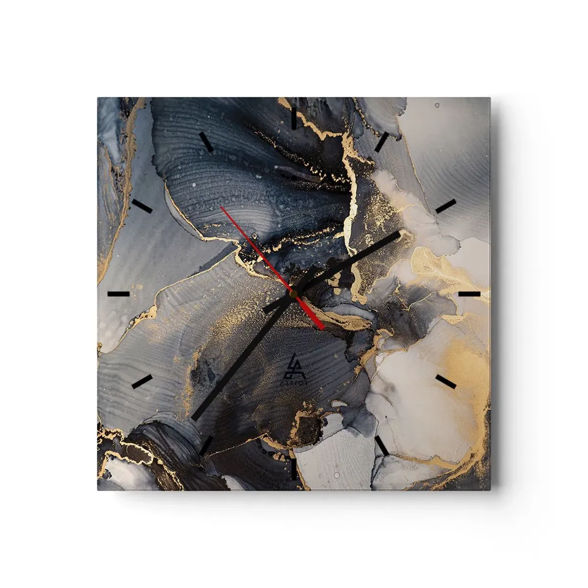 Relógio de parede - Relógio em vidro - A vida da pedra - 40x40 cm