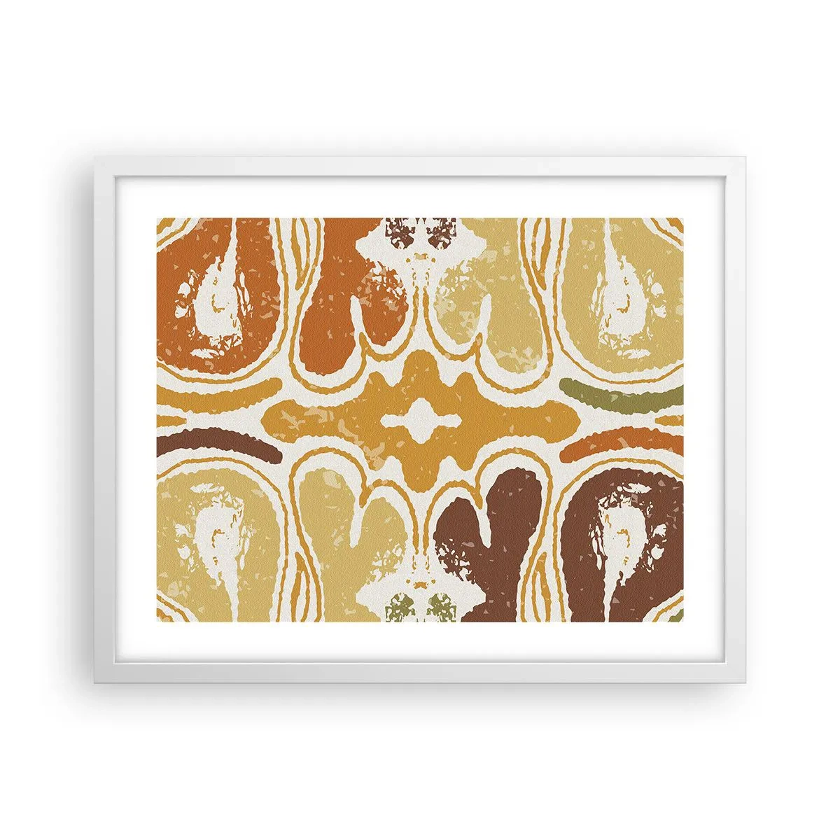 Pôster em moldura branca - Abstração sentimental - 50x40 cm