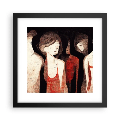 Pôster com moldura preta - Madonas das trevas - 30x30 cm